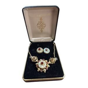 Vintage Coro Necklace and Earrings Set - Deadstock